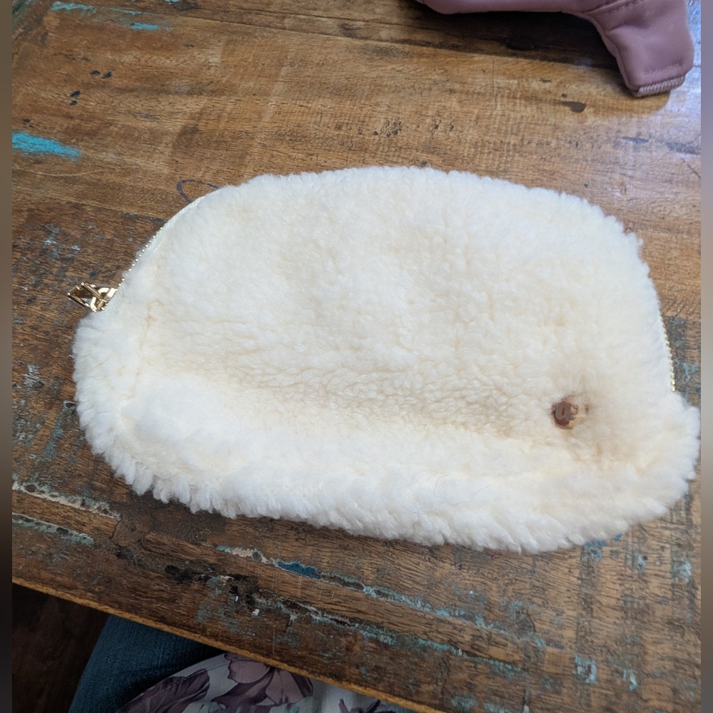 Cozy Cream Sherpa Crossbody Bag